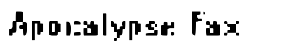 Apocalypse Fax font preview